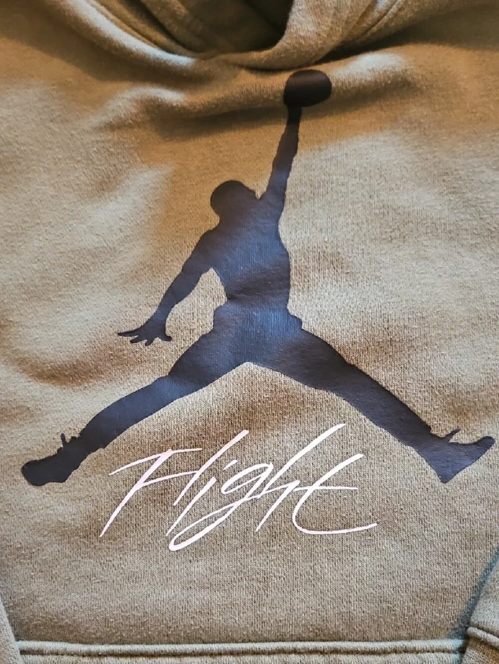 Nike Olive Green Jordan Flight Pullover Hoodie - Men